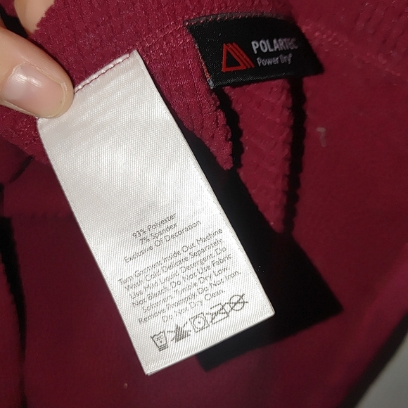 Eddie Bauer First Ascent Half Quarter Zip Grid Fleece Pullover Hooded Pink XS - Picture 8 of 9